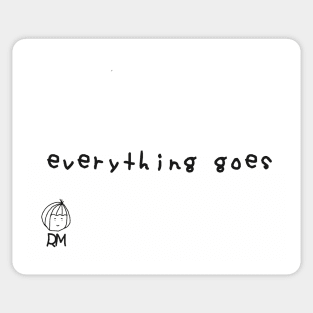 Everything Goes - RM BTS Lyrics Black Version Sticker